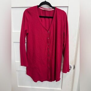 Lucky Brand Red Button-Up Top